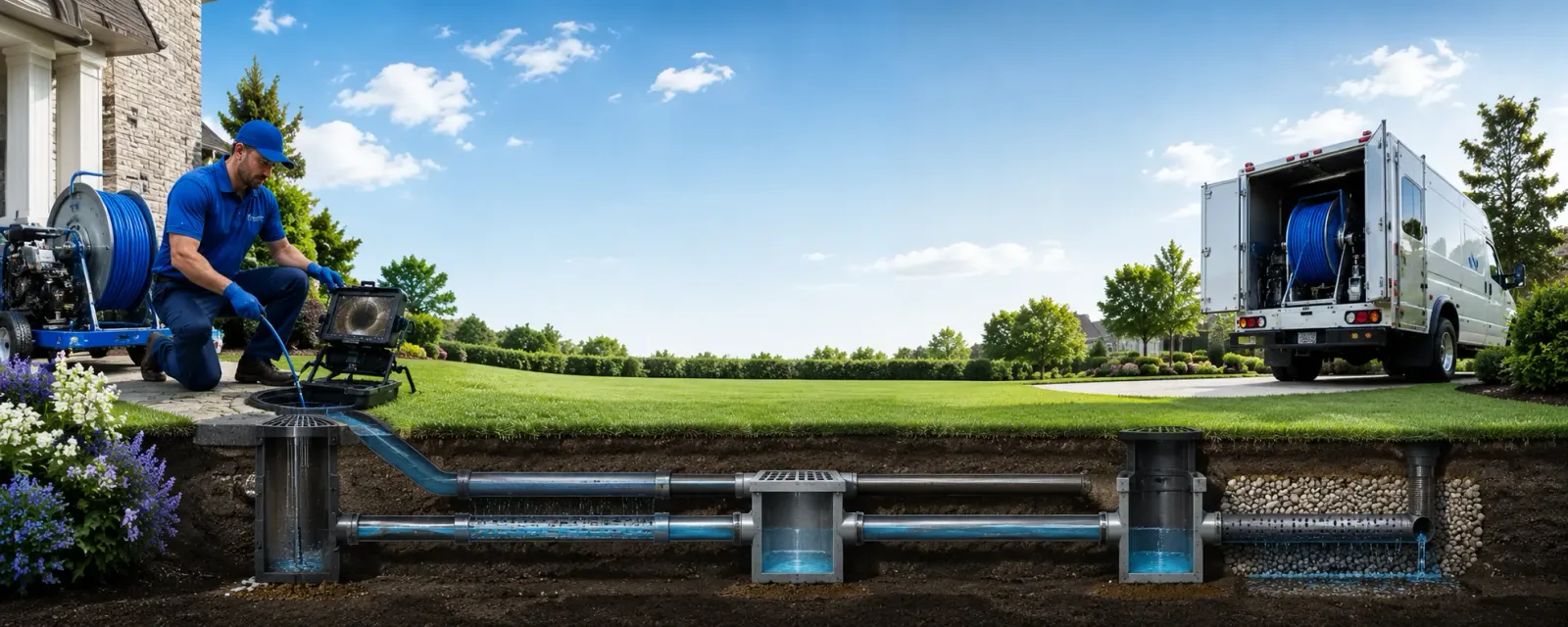 Outdoor drain cleaning information for Hessel, MI